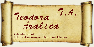 Teodora Aralica vizit kartica